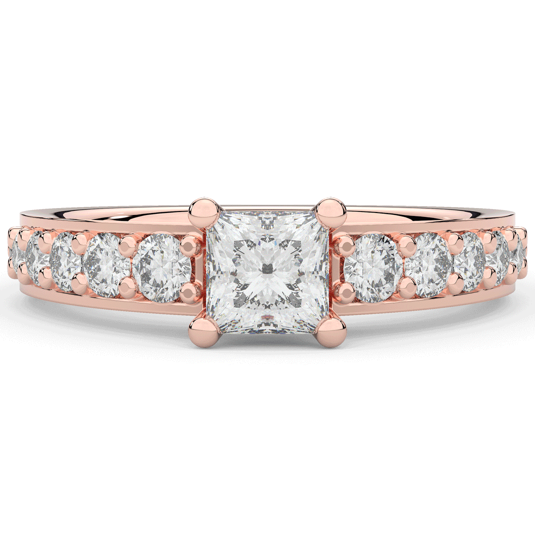 1.75CT.TW PRINCESS LAB DIAMOND SOLITAIRE ENGAGEMENT RING - Nazarelle