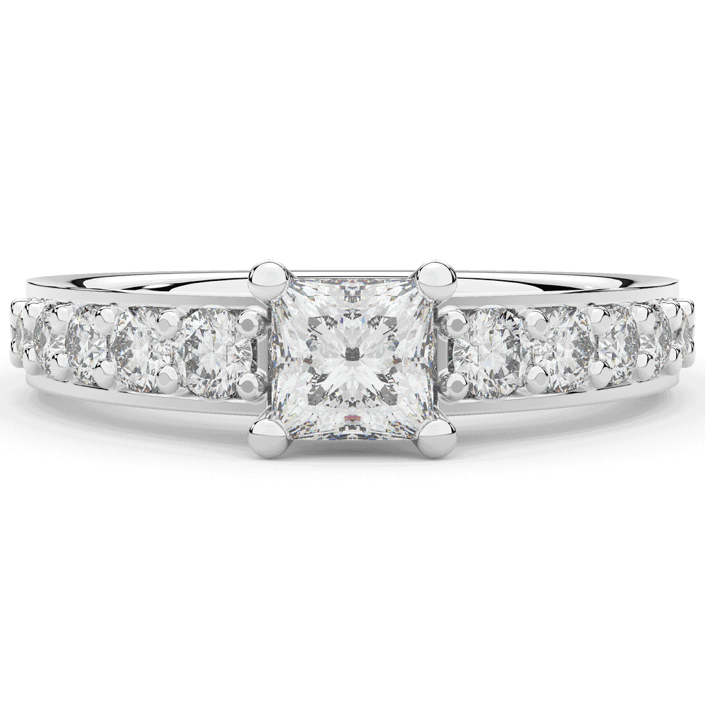 1.75CT.TW PRINCESS LAB DIAMOND SOLITAIRE ENGAGEMENT RING - Nazarelle