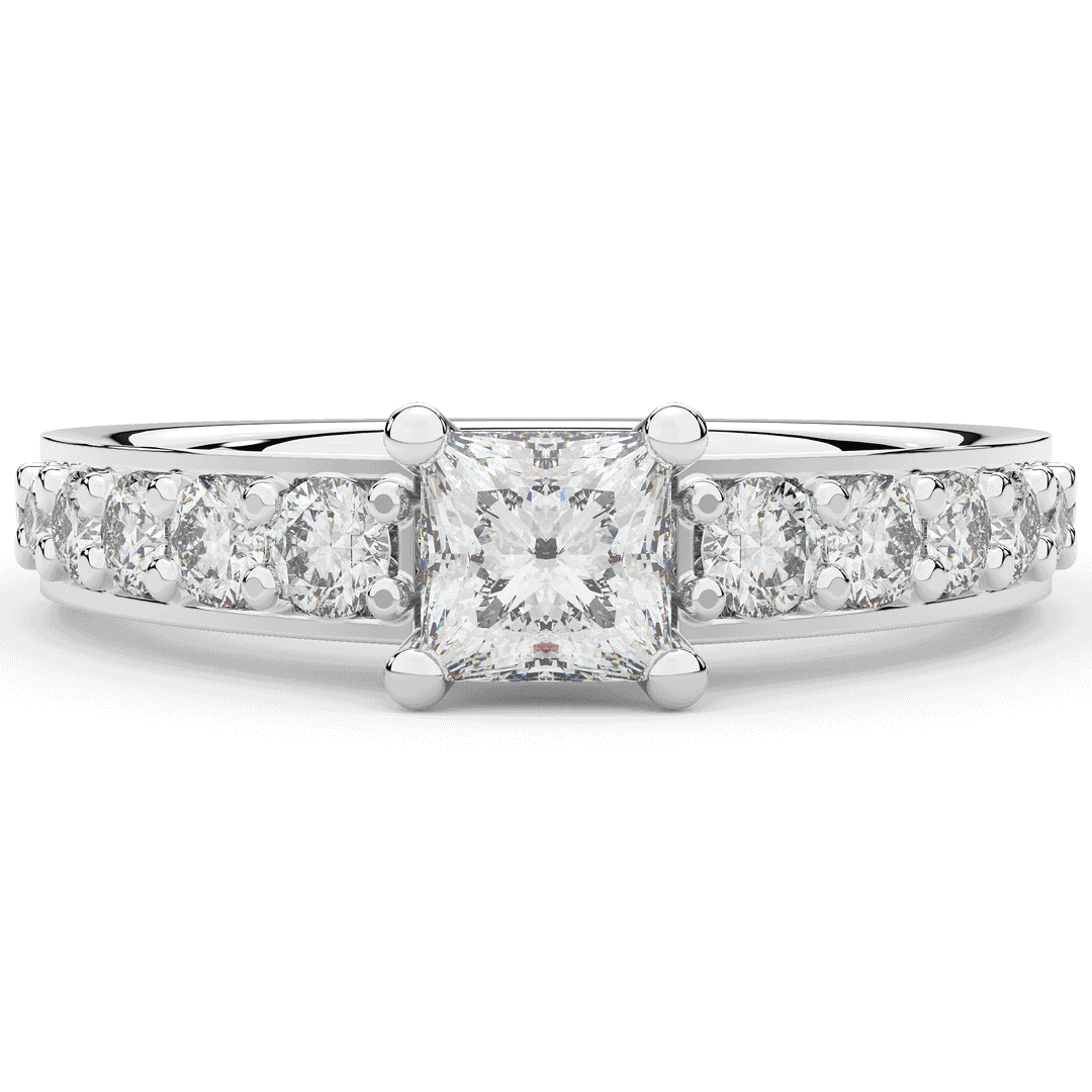 1.75CT.TW PRINCESS LAB DIAMOND SOLITAIRE ENGAGEMENT RING - Nazarelle