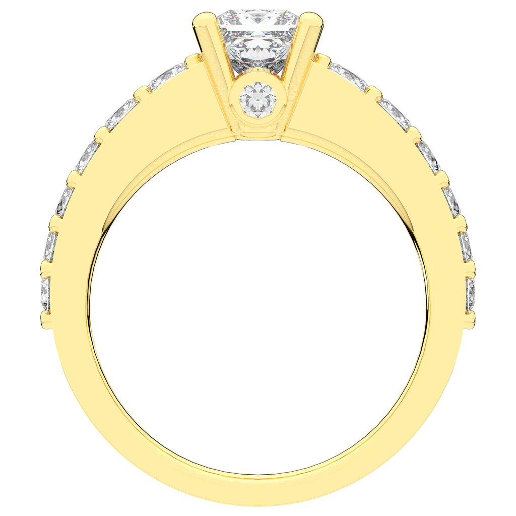 1.75CT.TW PRINCESS LAB DIAMOND SOLITAIRE ENGAGEMENT RING - Nazarelle