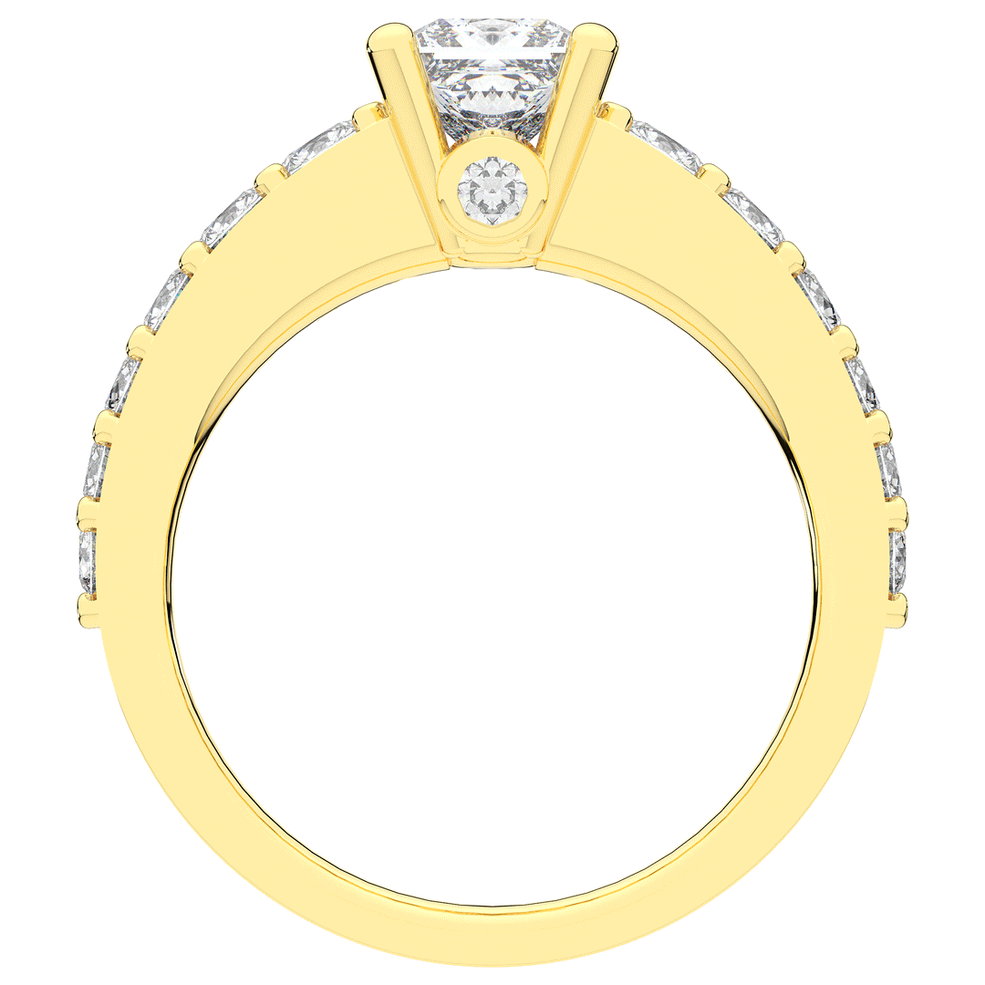 1.75CT.TW PRINCESS LAB DIAMOND SOLITAIRE ENGAGEMENT RING - Nazarelle