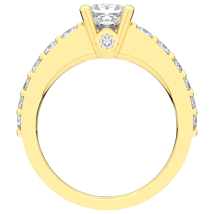 1.75CT.TW PRINCESS LAB DIAMOND SOLITAIRE ENGAGEMENT RING - Nazarelle