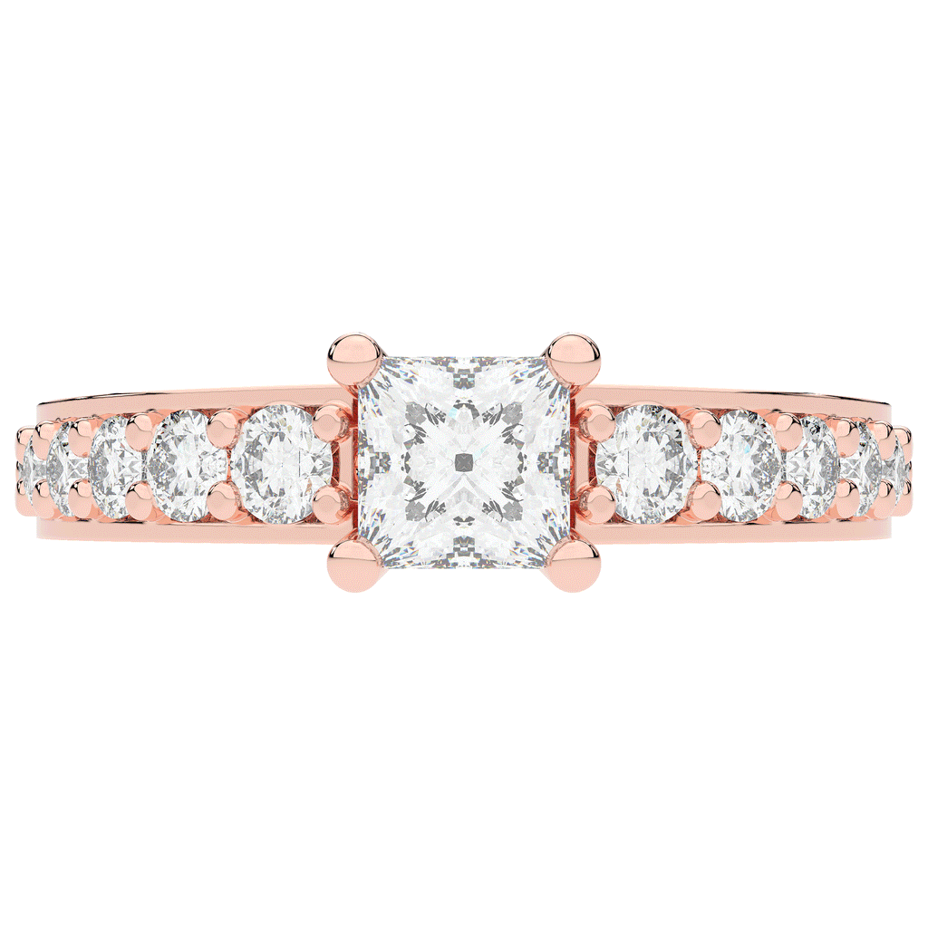 1.75CT.TW PRINCESS LAB DIAMOND SOLITAIRE ENGAGEMENT RING - Nazarelle