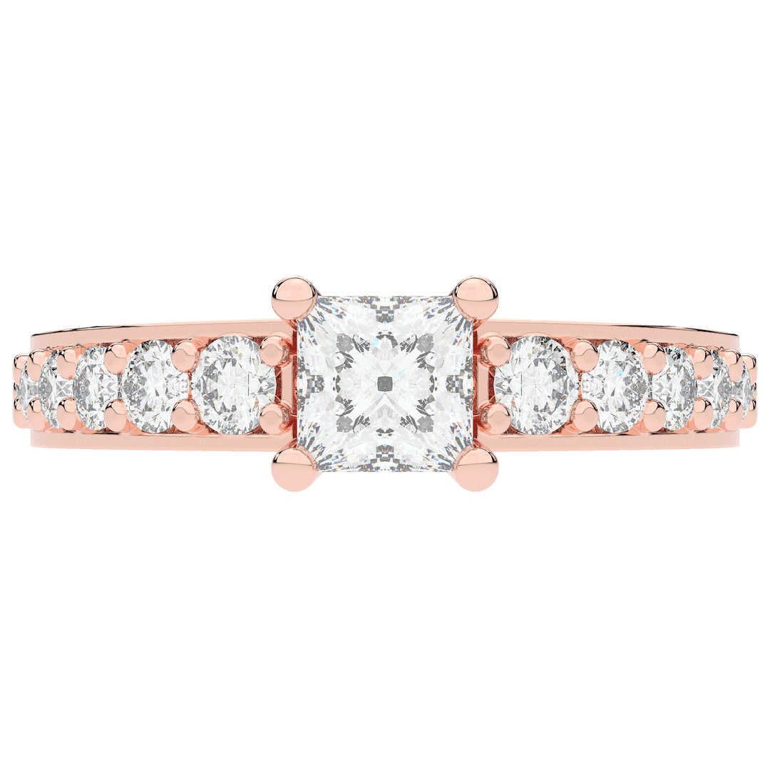 1.75CT.TW PRINCESS LAB DIAMOND SOLITAIRE ENGAGEMENT RING - Nazarelle