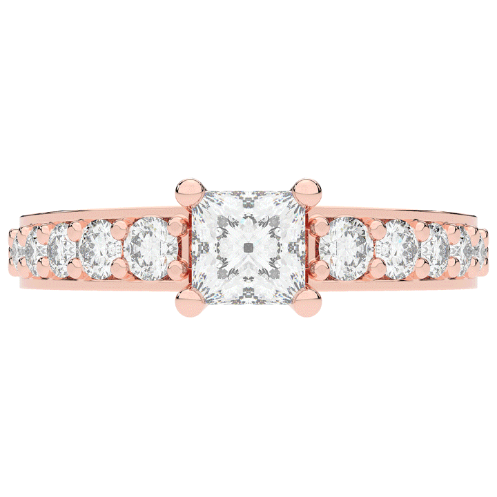 1.75CT.TW PRINCESS LAB DIAMOND SOLITAIRE ENGAGEMENT RING - Nazarelle