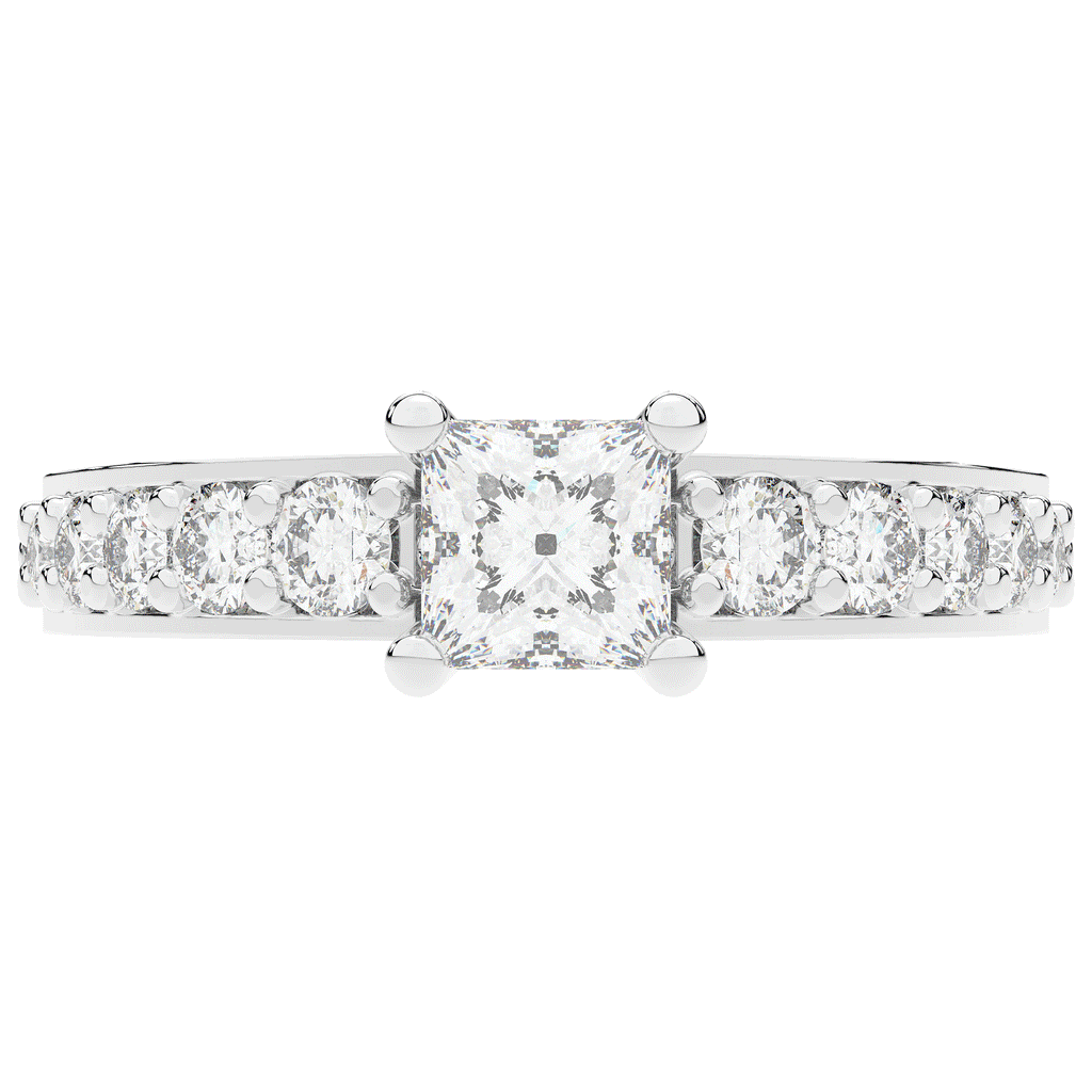 1.75CT.TW PRINCESS LAB DIAMOND SOLITAIRE ENGAGEMENT RING - Nazarelle