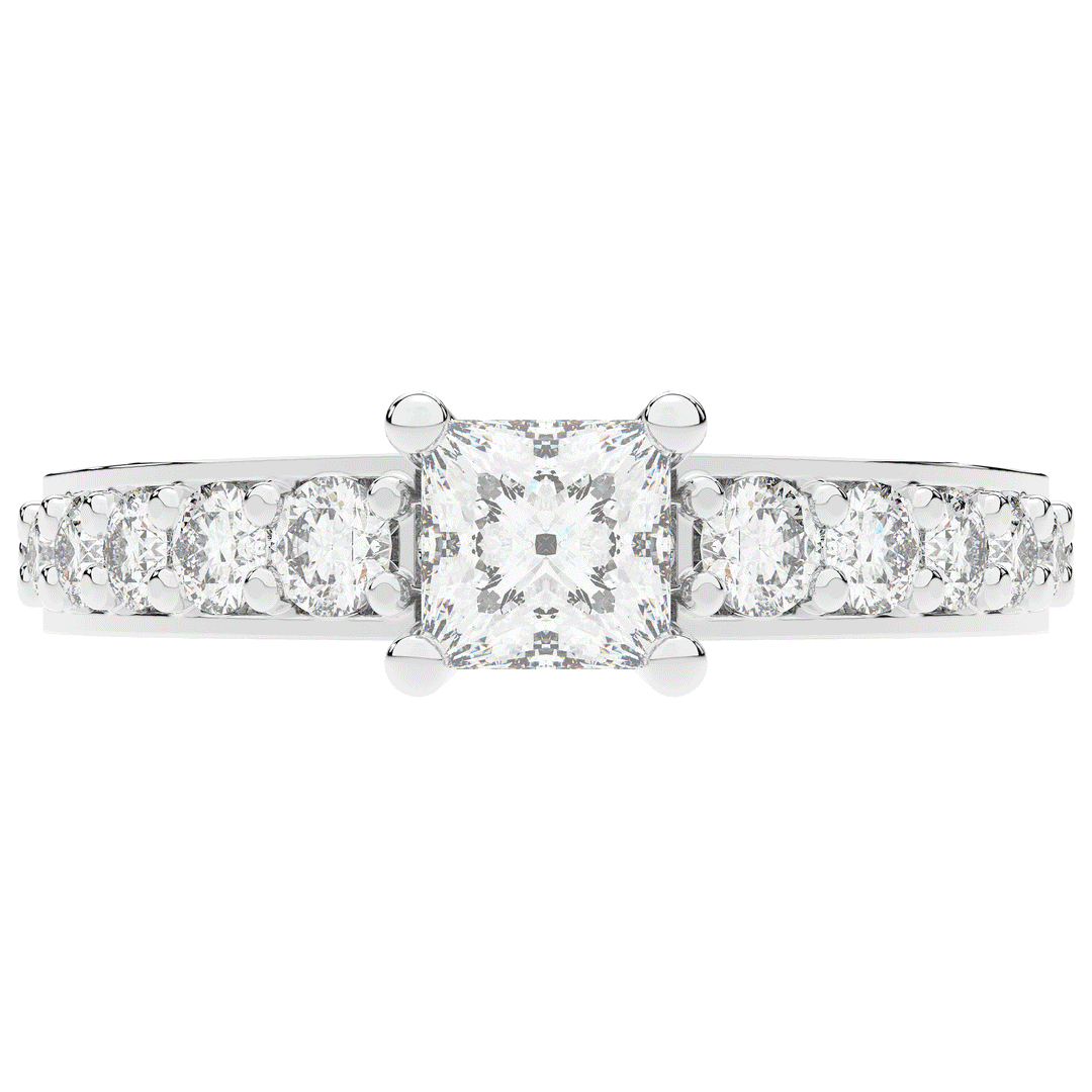 1.75CT.TW PRINCESS LAB DIAMOND SOLITAIRE ENGAGEMENT RING - Nazarelle