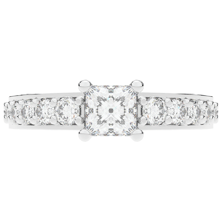1.75CT.TW PRINCESS LAB DIAMOND SOLITAIRE ENGAGEMENT RING - Nazarelle
