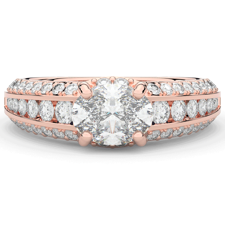 1.80CT.TW OVAL LAB DIAMOND SOLITAIRE ENGAGEMENT RING - Nazarelle
