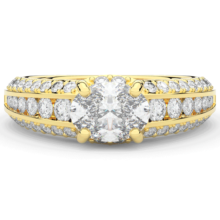 1.80CT.TW OVAL LAB DIAMOND SOLITAIRE ENGAGEMENT RING - Nazarelle
