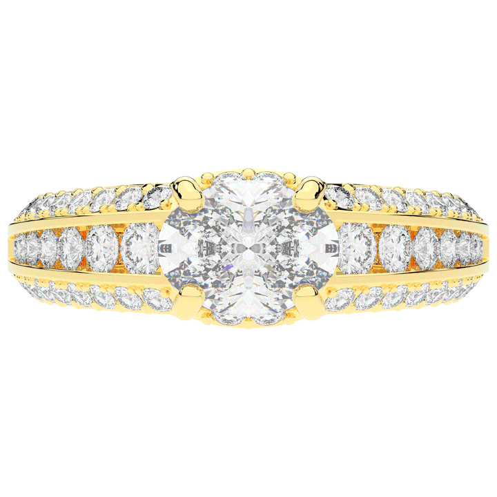 1.80CT.TW OVAL LAB DIAMOND SOLITAIRE ENGAGEMENT RING - Nazarelle