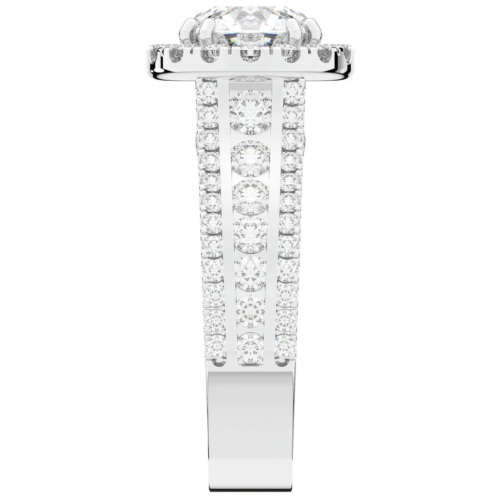 2.90CT.TW ROUND LAB DIAMOND HALO ENGAGEMENT RING - Nazarelle