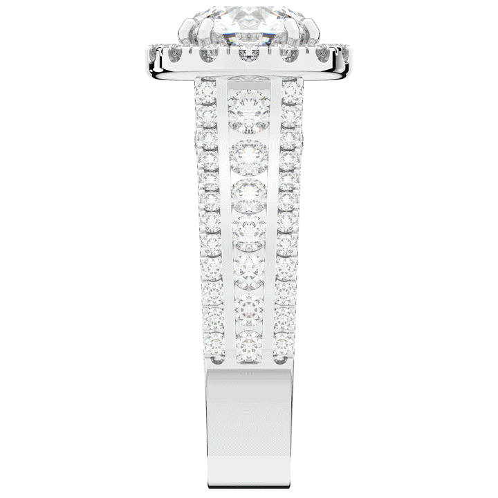 2.90CT.TW ROUND LAB DIAMOND HALO ENGAGEMENT RING - Nazarelle