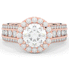 2.90CT.TW ROUND LAB DIAMOND HALO ENGAGEMENT RING - Nazarelle