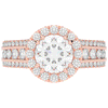 2.90CT.TW ROUND LAB DIAMOND HALO ENGAGEMENT RING - Nazarelle