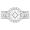 2.90CT.TW ROUND LAB DIAMOND HALO ENGAGEMENT RING - Nazarelle