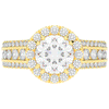 2.90CT.TW ROUND LAB DIAMOND HALO ENGAGEMENT RING - Nazarelle