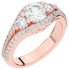 1.90CT.TW ROUND LAB DIAMOND THREE STONE ENGAGEMENT RING - Nazarelle