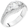 1.90CT.TW ROUND LAB DIAMOND THREE STONE ENGAGEMENT RING - Nazarelle