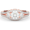 1.90CT.TW ROUND LAB DIAMOND THREE STONE ENGAGEMENT RING - Nazarelle