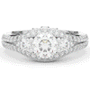 1.90CT.TW ROUND LAB DIAMOND THREE STONE ENGAGEMENT RING - Nazarelle