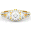 1.90CT.TW ROUND LAB DIAMOND THREE STONE ENGAGEMENT RING - Nazarelle