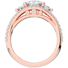 1.90CT.TW ROUND LAB DIAMOND THREE STONE ENGAGEMENT RING - Nazarelle