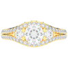 1.90CT.TW ROUND LAB DIAMOND THREE STONE ENGAGEMENT RING - Nazarelle