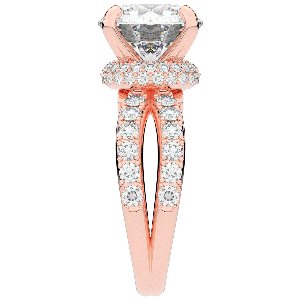 6.25CT.TW ROUND LAB DIAMOND ENGAGEMENT RING - Nazarelle