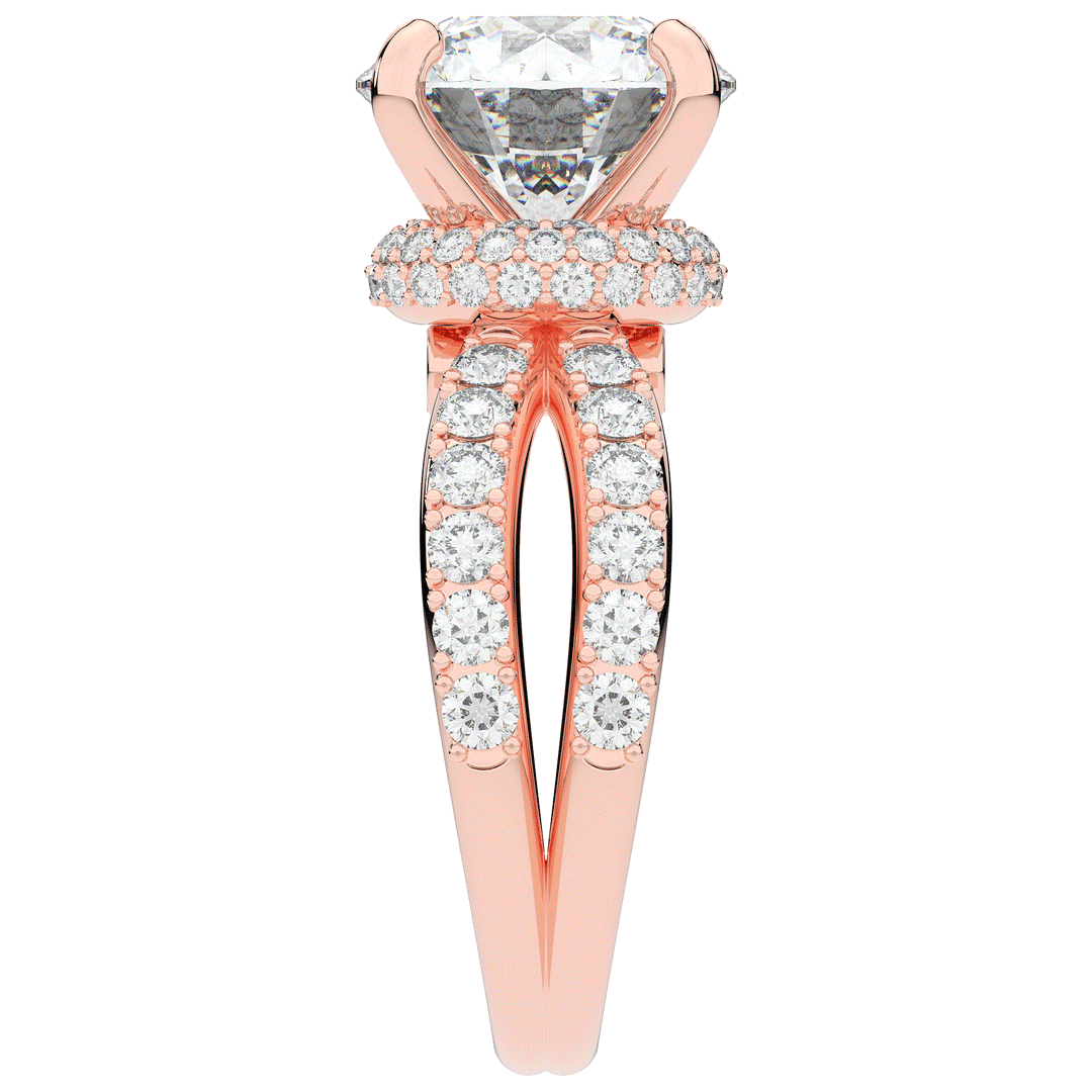 6.25CT.TW ROUND LAB DIAMOND ENGAGEMENT RING - Nazarelle