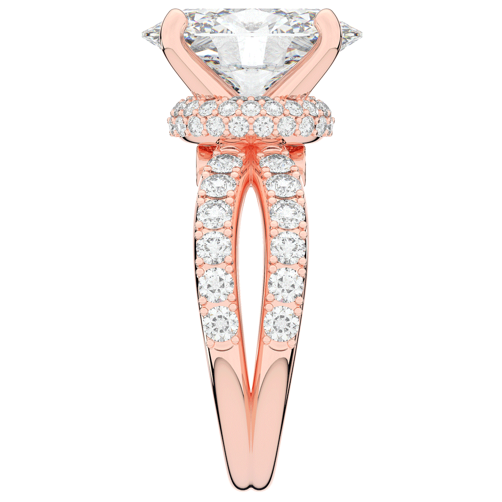 6.25CT.TW OVAL LAB DIAMOND ENGAGEMENT RING - Nazarelle