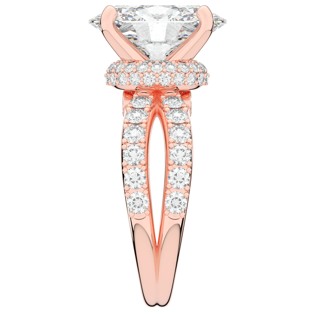 6.25CT.TW OVAL LAB DIAMOND ENGAGEMENT RING - Nazarelle