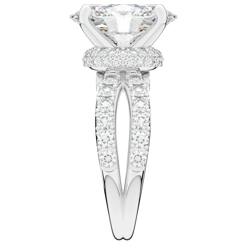 6.25CT.TW OVAL LAB DIAMOND ENGAGEMENT RING - Nazarelle