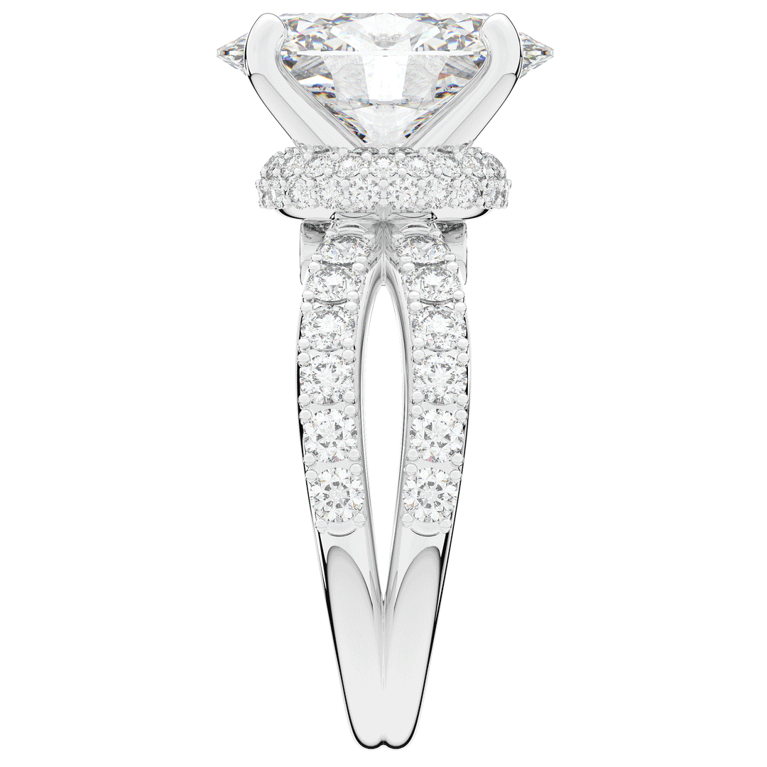 6.25CT.TW OVAL LAB DIAMOND ENGAGEMENT RING - Nazarelle