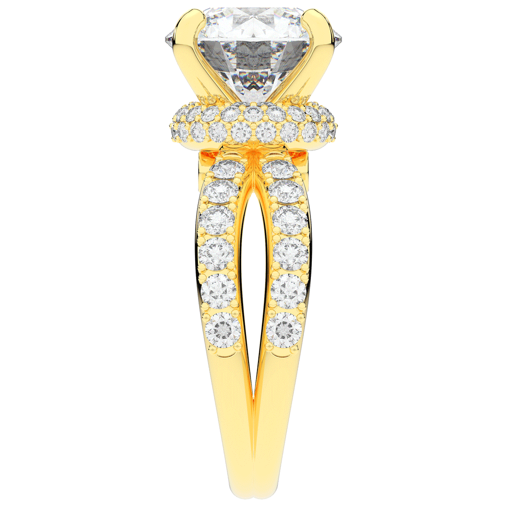 6.25CT.TW ROUND LAB DIAMOND ENGAGEMENT RING - Nazarelle
