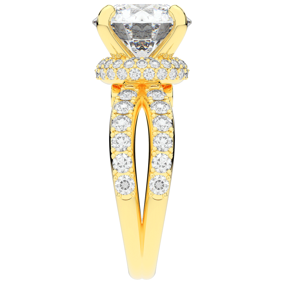 6.25CT.TW ROUND LAB DIAMOND ENGAGEMENT RING - Nazarelle