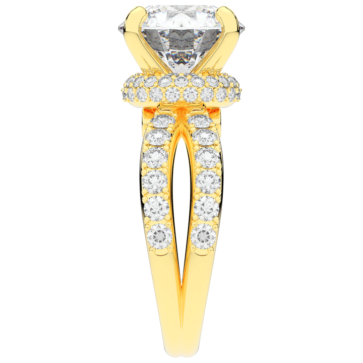6.25CT.TW ROUND LAB DIAMOND ENGAGEMENT RING - Nazarelle