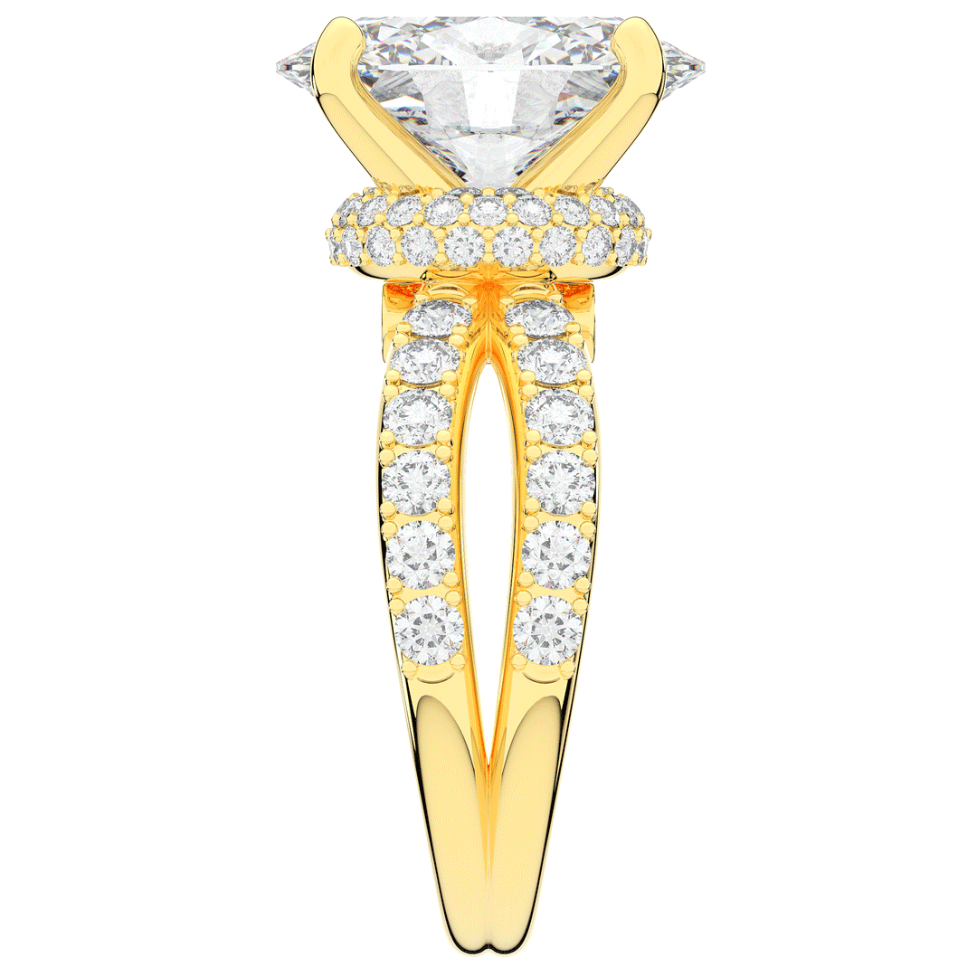 6.25CT.TW OVAL LAB DIAMOND ENGAGEMENT RING - Nazarelle