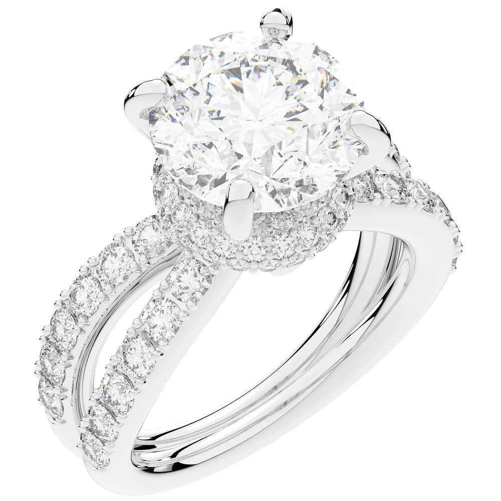 6.25CT.TW ROUND LAB DIAMOND ENGAGEMENT RING - Nazarelle