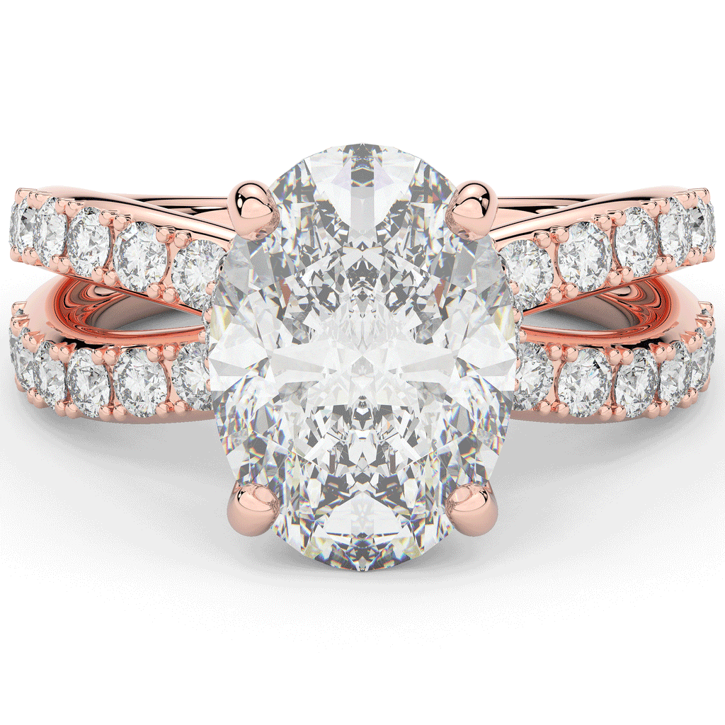 6.25CT.TW OVAL LAB DIAMOND ENGAGEMENT RING - Nazarelle