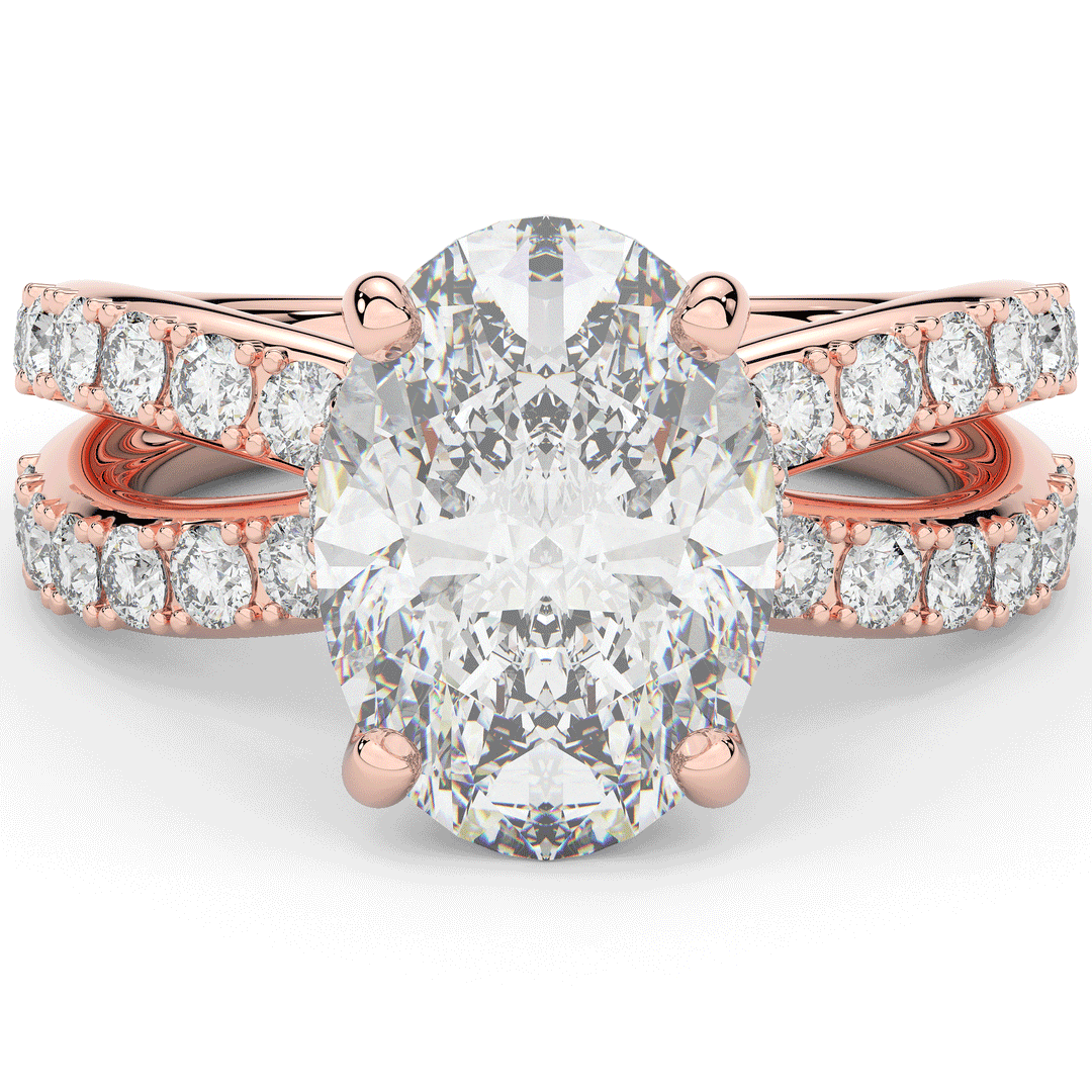 6.25CT.TW OVAL LAB DIAMOND ENGAGEMENT RING - Nazarelle