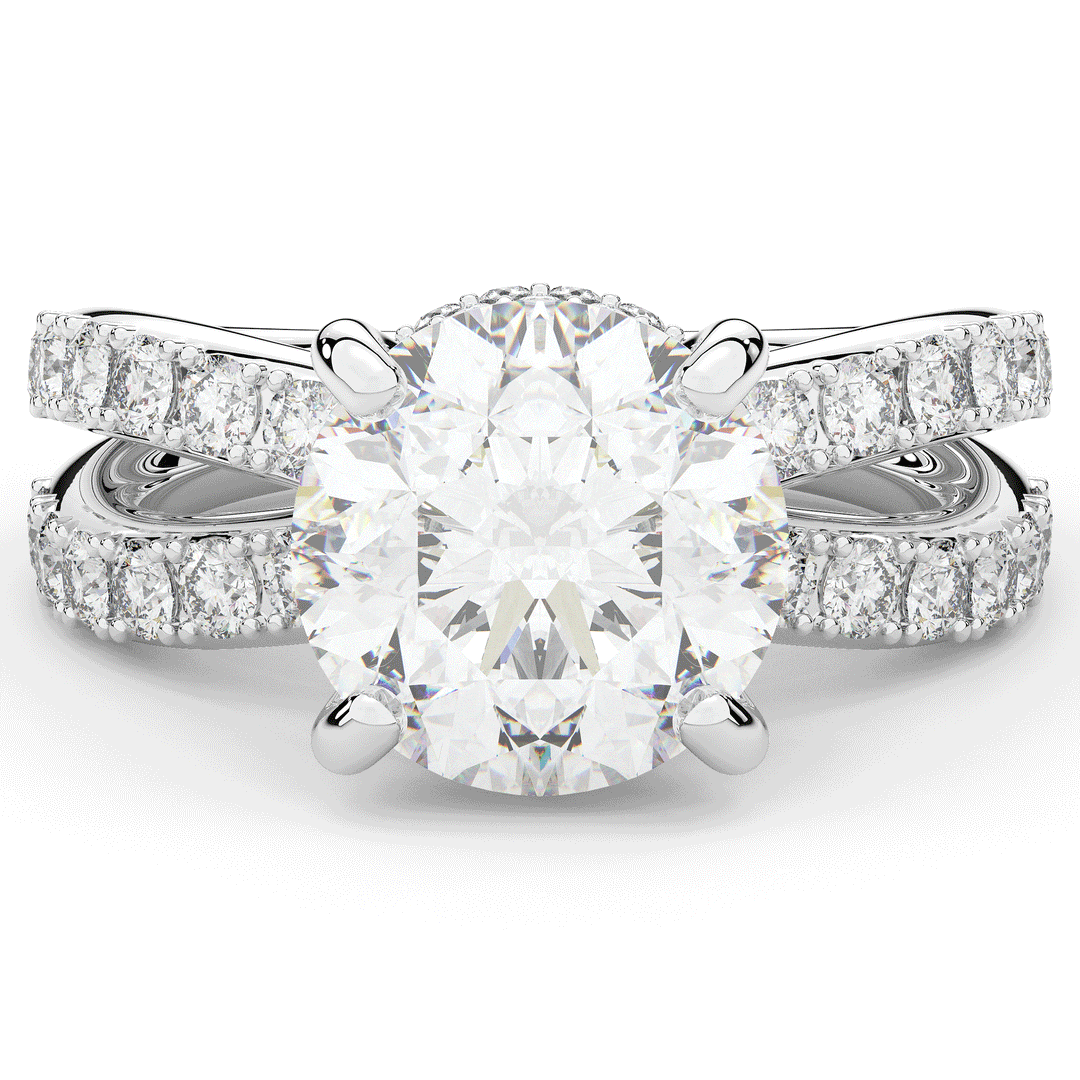 6.25CT.TW ROUND LAB DIAMOND ENGAGEMENT RING - Nazarelle