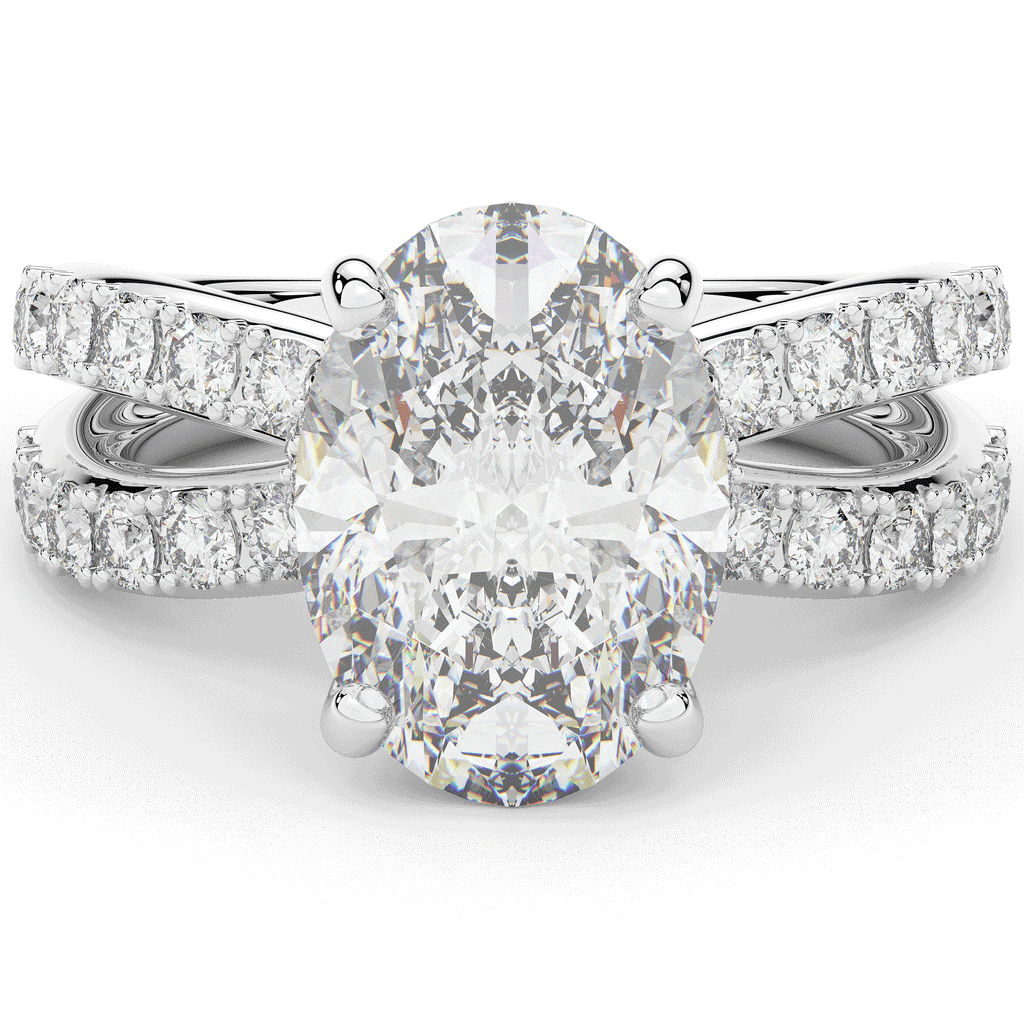 6.25CT.TW OVAL LAB DIAMOND ENGAGEMENT RING - Nazarelle