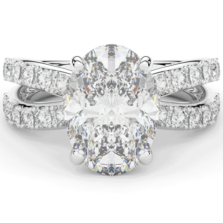 6.25CT.TW OVAL LAB DIAMOND ENGAGEMENT RING - Nazarelle