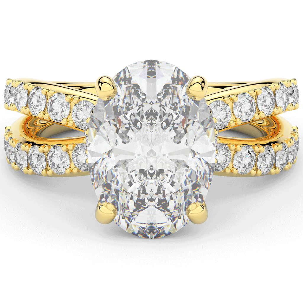 6.25CT.TW OVAL LAB DIAMOND ENGAGEMENT RING - Nazarelle