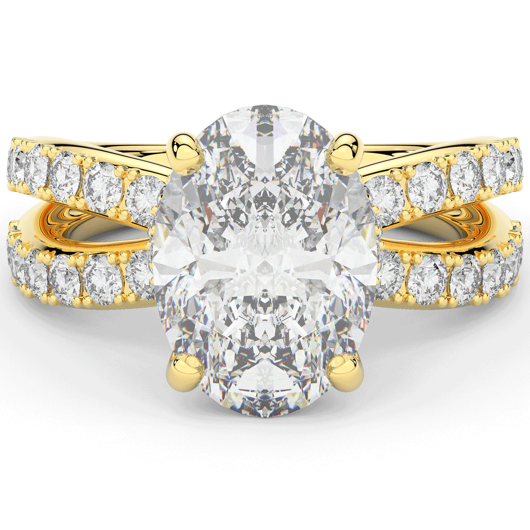 6.25CT.TW OVAL LAB DIAMOND ENGAGEMENT RING - Nazarelle