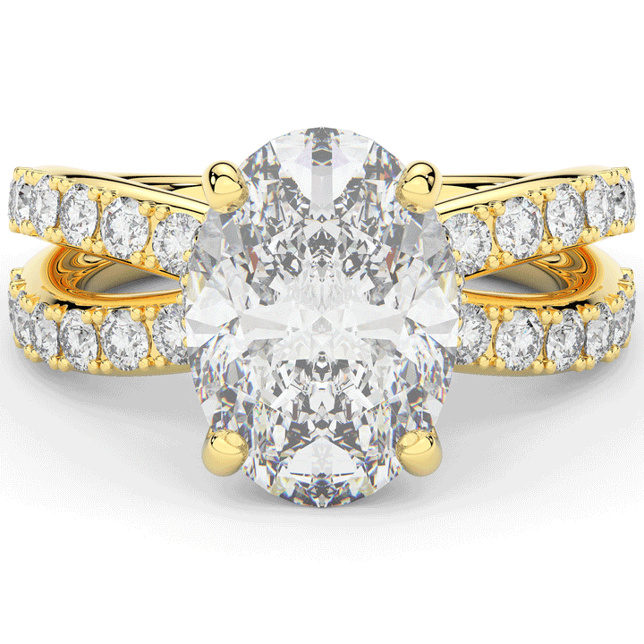 6.25CT.TW OVAL LAB DIAMOND ENGAGEMENT RING - Nazarelle