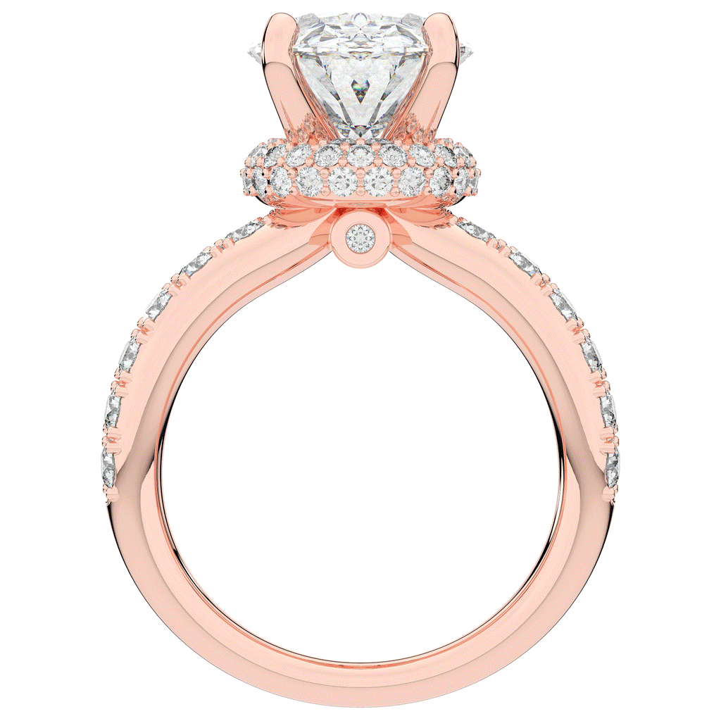 6.25CT.TW OVAL LAB DIAMOND ENGAGEMENT RING - Nazarelle