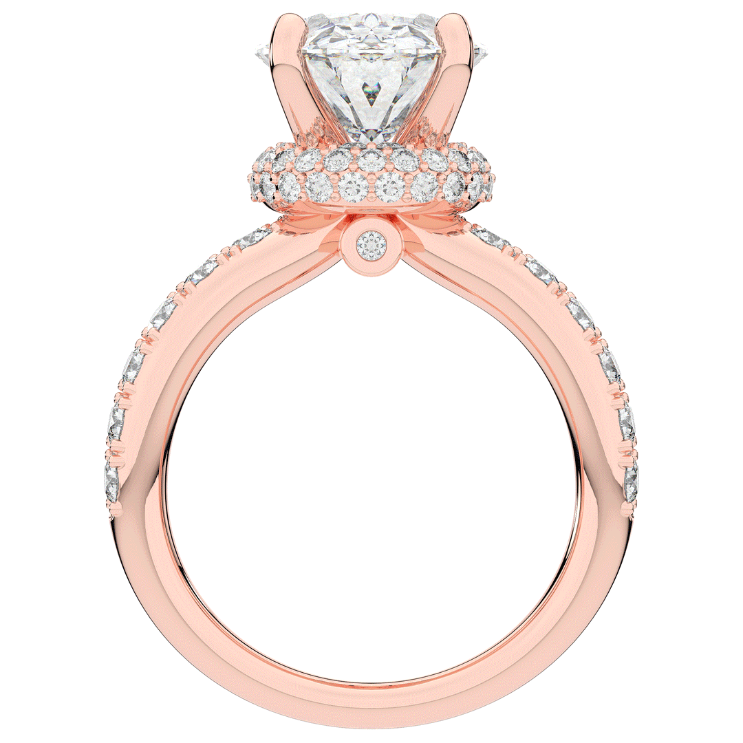 6.25CT.TW OVAL LAB DIAMOND ENGAGEMENT RING - Nazarelle