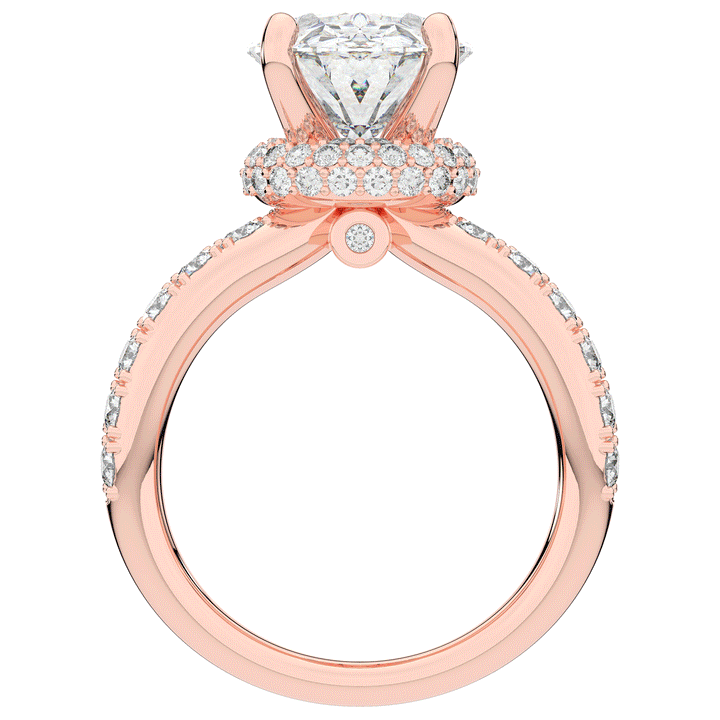 6.25CT.TW OVAL LAB DIAMOND ENGAGEMENT RING - Nazarelle